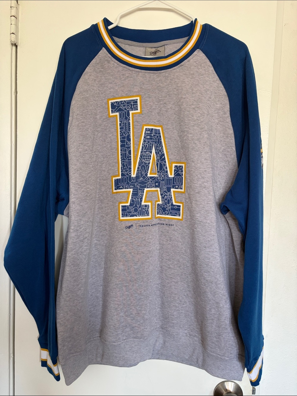 LA Dodgers Crewneck Pullover Sweater - Teacher Appreciation Night